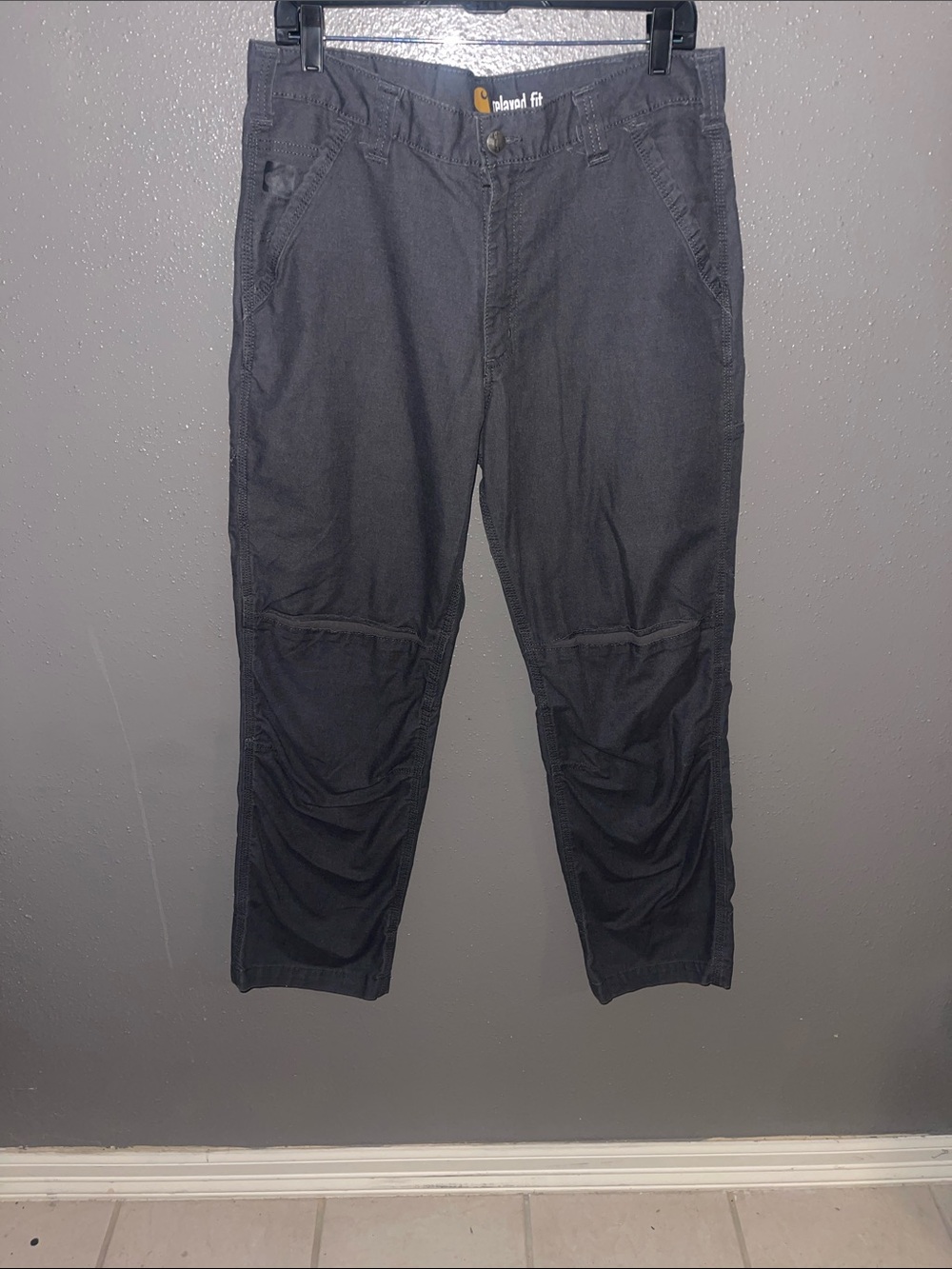 Carhartt Men's Dark Gray Cargo Work Pants